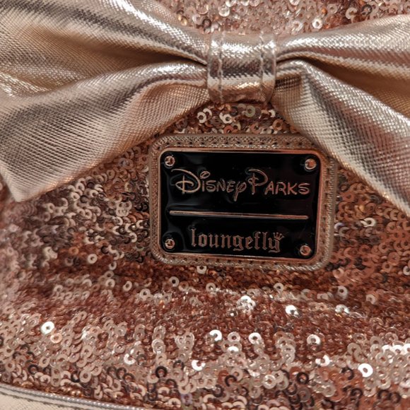 Disney Loungefly Rose Gold Sequins Mini Backpack main image 5